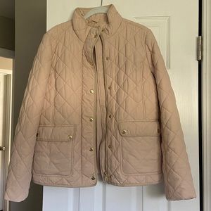 JCrew Blush Quilted Jacket Size M